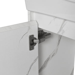 English Elm 20" Wall-Mounted Bathroom Vanity With Ceramic Sink, Stylish Storage & Minimalist White Finish W1972P196393