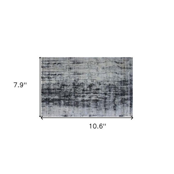 Homeroots 8' X 11' White And Blue Abstract Hand Loomed Area Rug  Other Material 491259