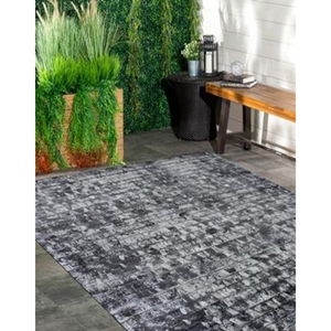 Homeroots 8' X 11' Silver And Charcoal Striped Hand Loomed Area Rug  Other Material 491260