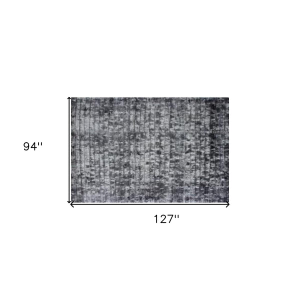 Homeroots 8' X 11' Silver And Charcoal Striped Hand Loomed Area Rug  Other Material 491260