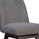 Homeroots 26" Gray Solid Wood Swivel Bar Chair   491353