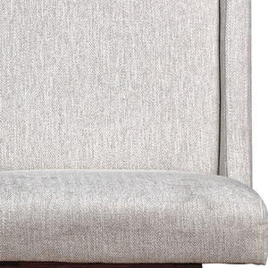 Homeroots 26" Beige And Brown Fabric And Solid Wood Counter Height Swivel Bar Chair   491375