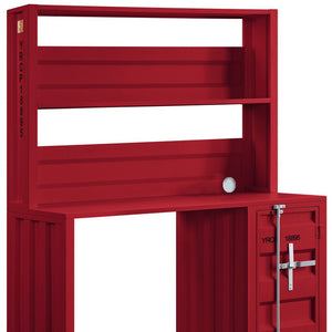 Homeroots 47" Red Iron Writing Desk   491387