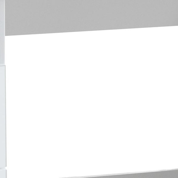 Homeroots 47" White Wood Writing Desk With Two Drawers   491389