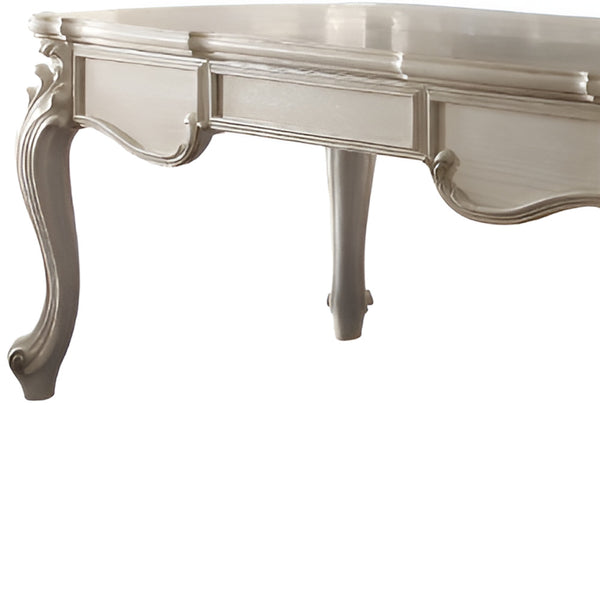 Homeroots 72" White Wood Executive Desk With Three Drawers   491396