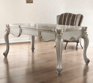 Homeroots 72" White Wood Executive Desk With Three Drawers   491396