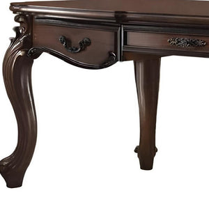 Homeroots 72" Dark Brown Wood Executive Desk With Three Drawers   491398