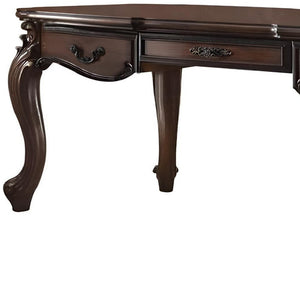 Homeroots 72" Dark Brown Wood Executive Desk With Three Drawers   491398