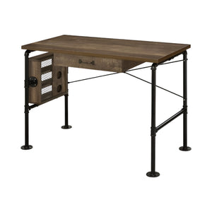 Homeroots 39" Brown And Black Writing Desk   491411