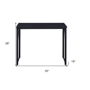 Homeroots 35" Black Writing Desk   491413