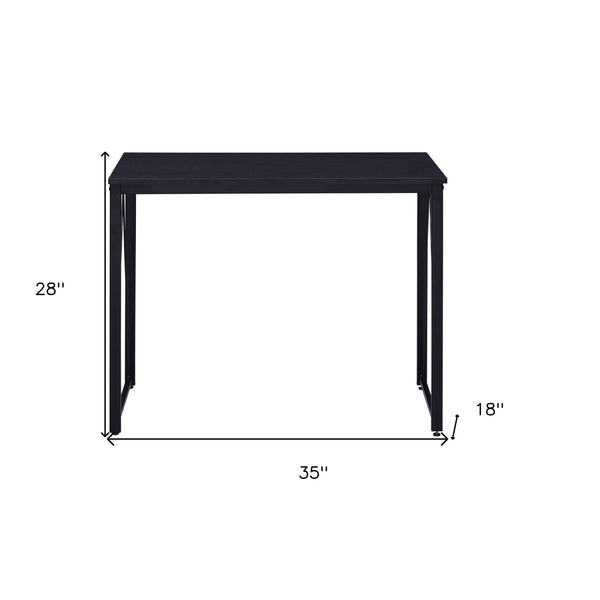 Homeroots 35" Black Writing Desk   491413