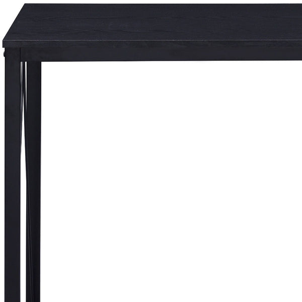 Homeroots 35" Black Writing Desk   491413