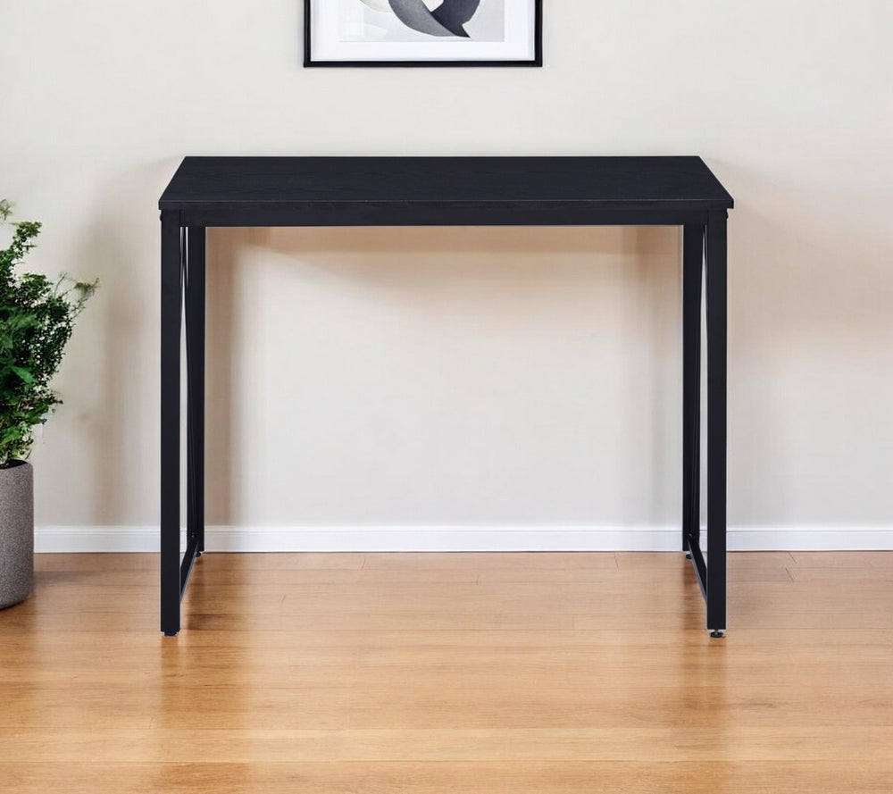 Homeroots 35" Black Writing Desk   491413