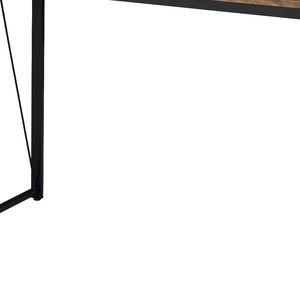 Homeroots 47" Brown And Black Writing Desk   491415