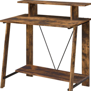 Homeroots 32" Brown Writing Desk   491426