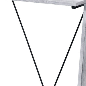 Homeroots 32" Antiqued White Writing Desk   491427