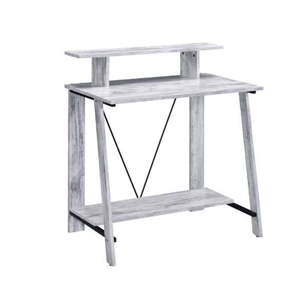 Homeroots 32" Antiqued White Writing Desk   491427