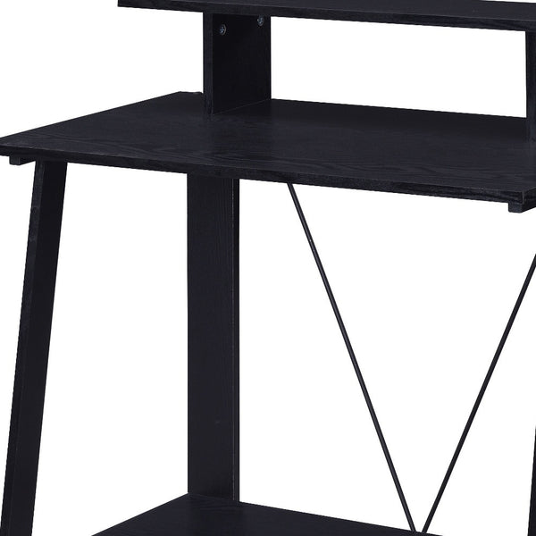 Homeroots 32" Black Writing Desk   491428