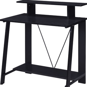 Homeroots 32" Black Writing Desk   491428