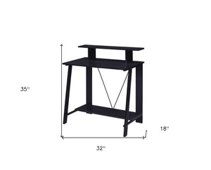 Homeroots 32" Black Writing Desk   491428