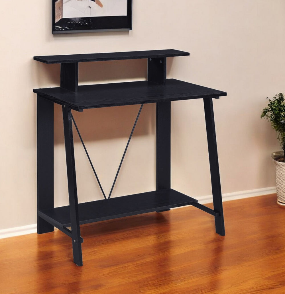 Homeroots 32" Black Writing Desk   491428