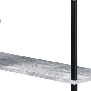 Homeroots 39" Antiqued White L Shape Writing Desk   491430