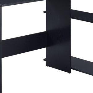 Homeroots 39" Black L Shape Writing Desk   491431