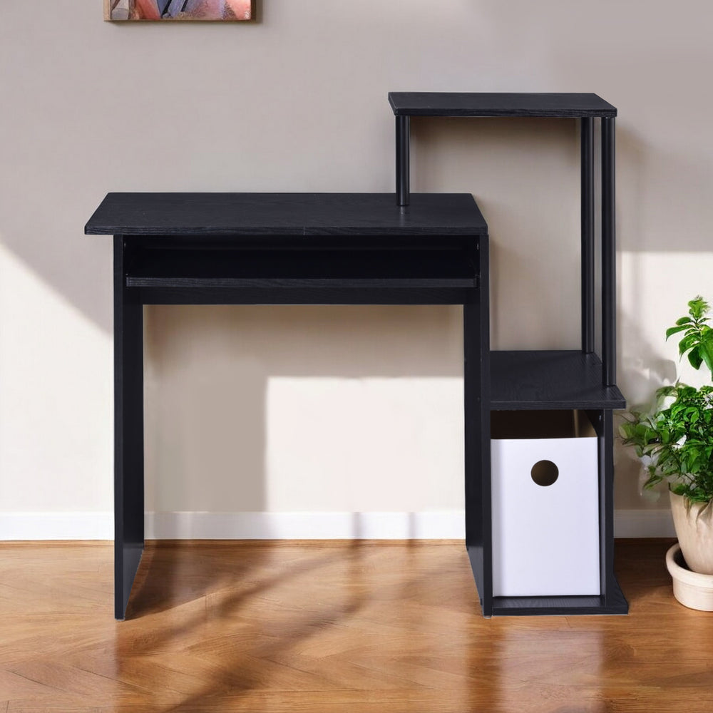 Homeroots 37" Black Computer Desk   491434