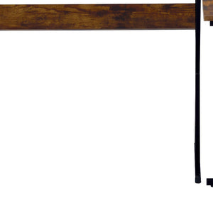 Homeroots 50" Brown And Black L Shape Writing Desk   491444