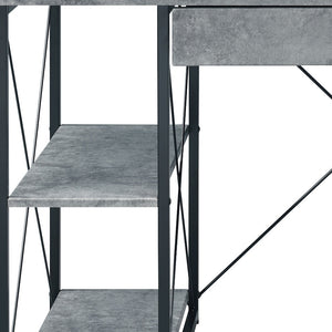 Homeroots 47" Gray And Black Computer Desk   491448