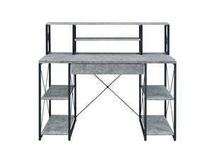 Homeroots 47" Gray And Black Computer Desk   491448