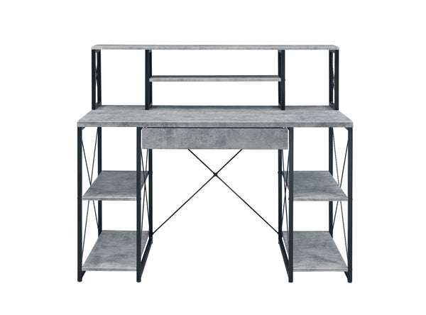 Homeroots 47" Gray And Black Computer Desk   491448