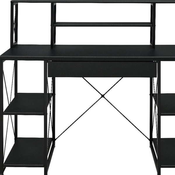 Homeroots 47" Black Computer Desk   491449