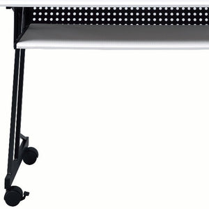 Homeroots 47" White And Black Computer Desk   491456