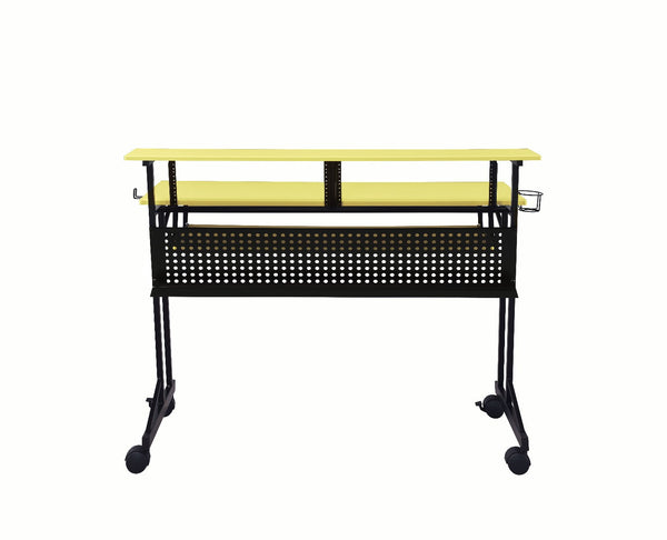 Homeroots 47" Yellow And Black Computer Desk   491457