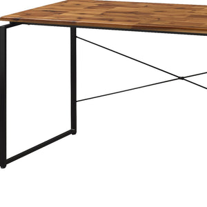 Homeroots 47" Brown And Black Writing Desk   491459