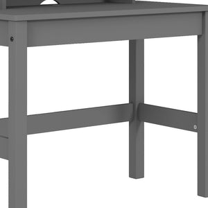 Homeroots 35" Gray Writing Desk   491466
