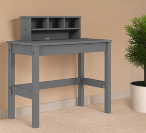 Homeroots 35" Gray Writing Desk   491466