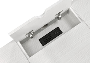 Homeroots 42" White And Black Writing Desk   491478