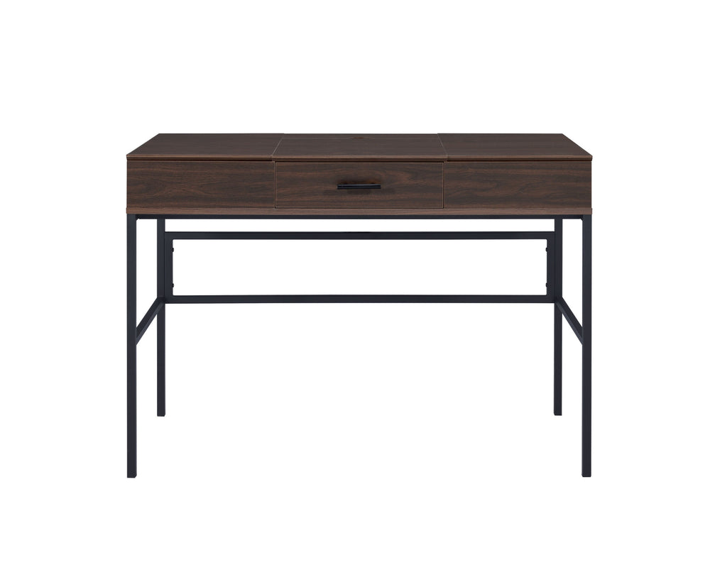 Homeroots 42" Brown And Black Writing Desk   491479