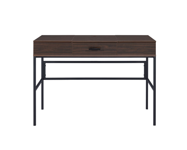 Homeroots 42" Brown And Black Writing Desk   491479