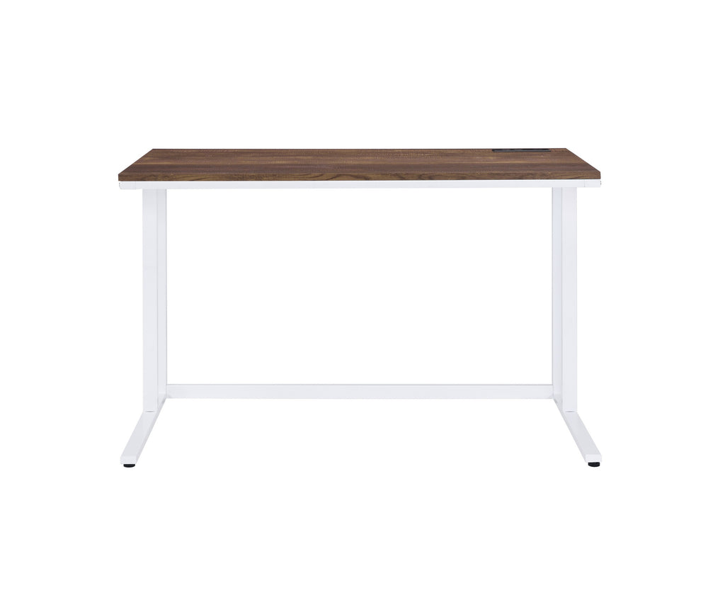 Homeroots 47" Brown And White Writing Desk   491480