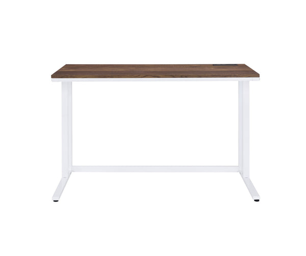 Homeroots 47" Brown And White Writing Desk   491480