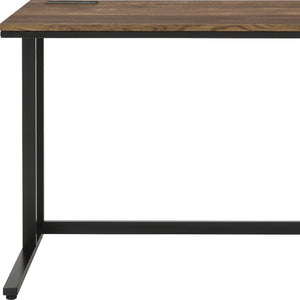 Homeroots 47" Brown And Black Writing Desk   491481