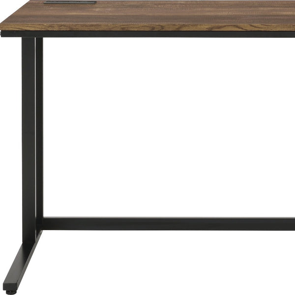 Homeroots 47" Brown And Black Writing Desk   491481