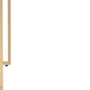 Homeroots 48" White And Gold Writing Desk   491483