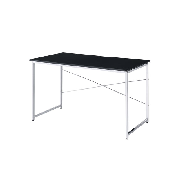 Homeroots 47" Black And Silver Writing Desk   491489