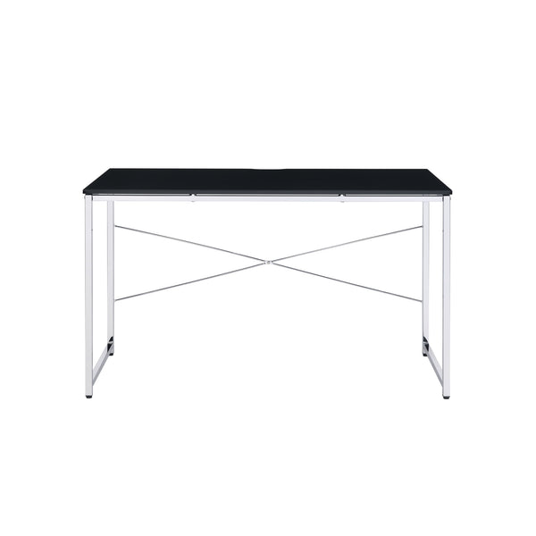 Homeroots 47" Black And Silver Writing Desk   491489