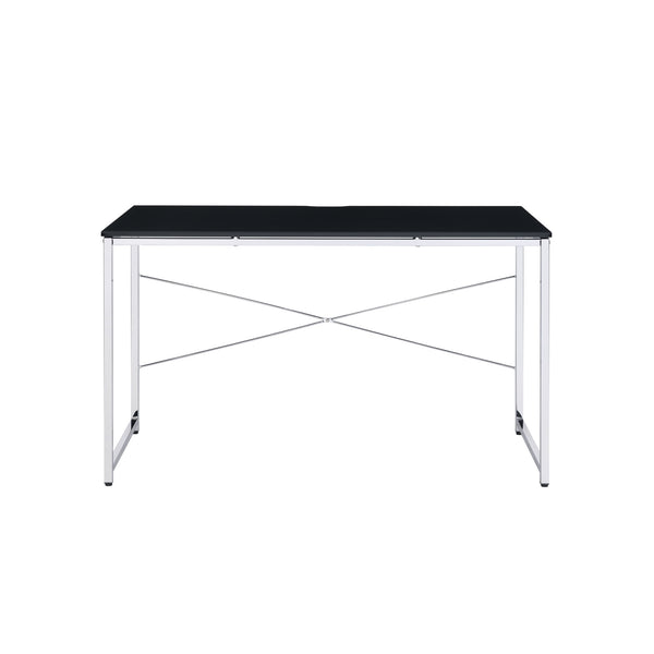 Homeroots 47" Black And Silver Writing Desk   491496