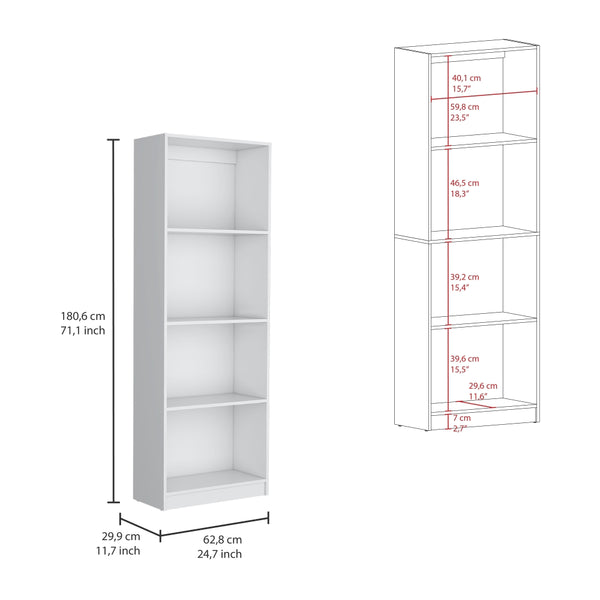 English Elm 2 Piece Bookcase Set with 9 Shelves — Matte Finished Sturdy Particleboard Storage for Modern Living Rooms White 45 L x 16 W x 6 H B200S00296